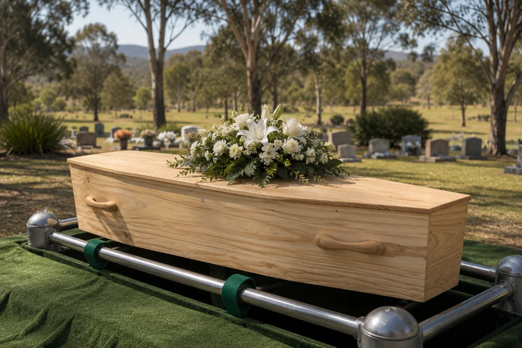 Traditional burial service at a Mackay cemetery arranged by local funeral directors